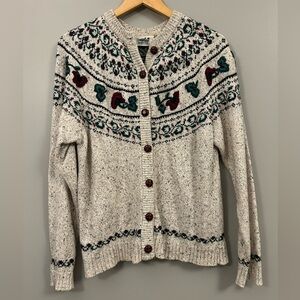 Northern Reflections Vintage Multicolor Knit Cardigan Sweater Size Large